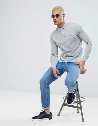 Polo Ralph Lauren Polo Shirt In Grey Custom Regular Fit