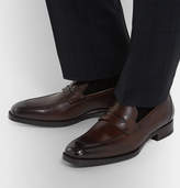 Thumbnail for your product : Tom Ford Wessex Burnished-Leather Penny Loafers