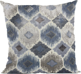 Plutus Brands Plutus Indigo Jewel iKat Blue Gray Luxury Throw Pillow
