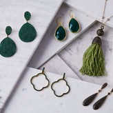 Thumbnail for your product : Latelita Open Clover Large Drop Earrings Green Gold