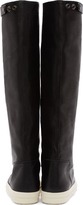 Thumbnail for your product : Rick Owens Black Leather Knee-High Muck Boots