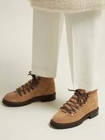 Thumbnail for your product : Valentino Rockstud Embellished Leather Hiking Boots - Womens - Tan