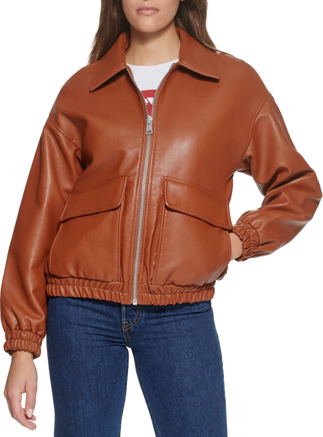 Levi's Women's Brown Leather & Faux Leather Jackets | ShopStyle