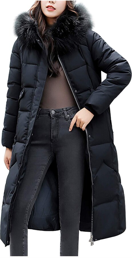 Black Puffer Jacket Fur Hood The, Women S Black Coat With Fur Collar Uk