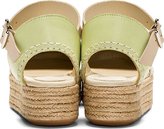 Thumbnail for your product : Carven Beige Bouquet Print Platform Sandals