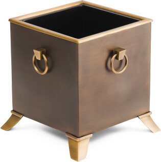TJMAXX 9.25X8.25 Via Margutta Brass And Bronze Planter