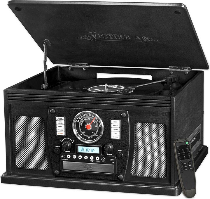 Victrola Navigator Wooden 8-in-1 Bluetooth Reco d Player