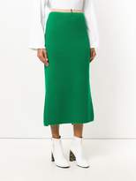 Thumbnail for your product : Calvin Klein ribbed midi skirt