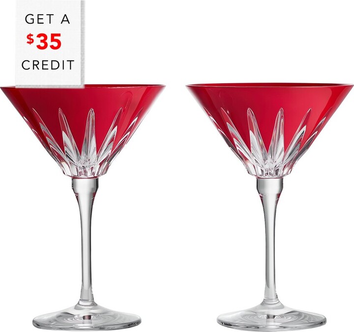 Waterford Set of 2 New Year Martini Glasses: Firework with $35 Credit