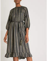 Thumbnail for your product : Apiece Apart Iiia belted metallic-weave dress