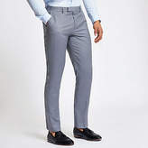 Thumbnail for your product : River Island Light blue slim fit suit trousers