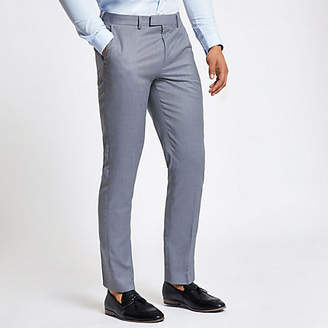 River Island Light blue slim fit suit trousers