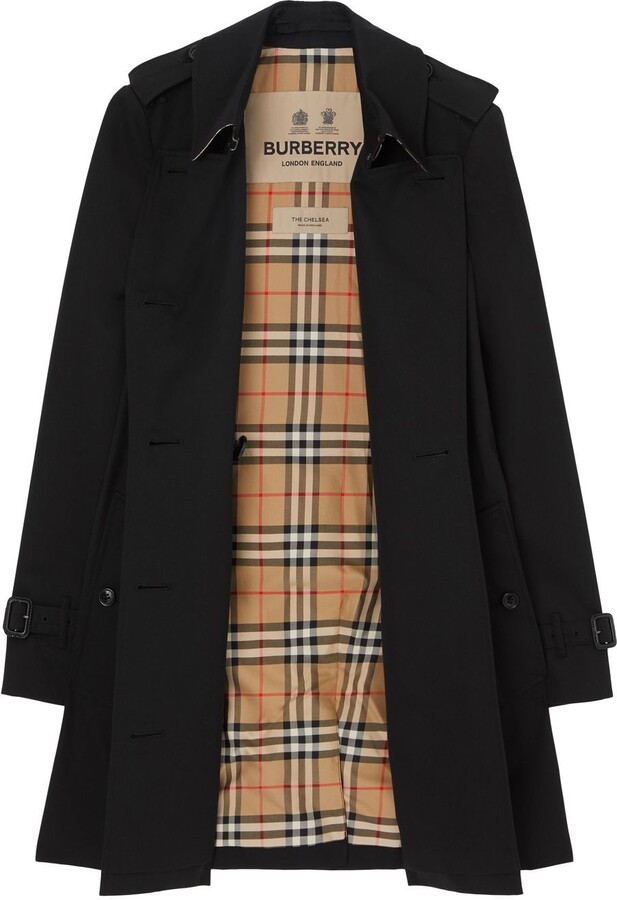 Women Short Black Trench Coat | ShopStyle