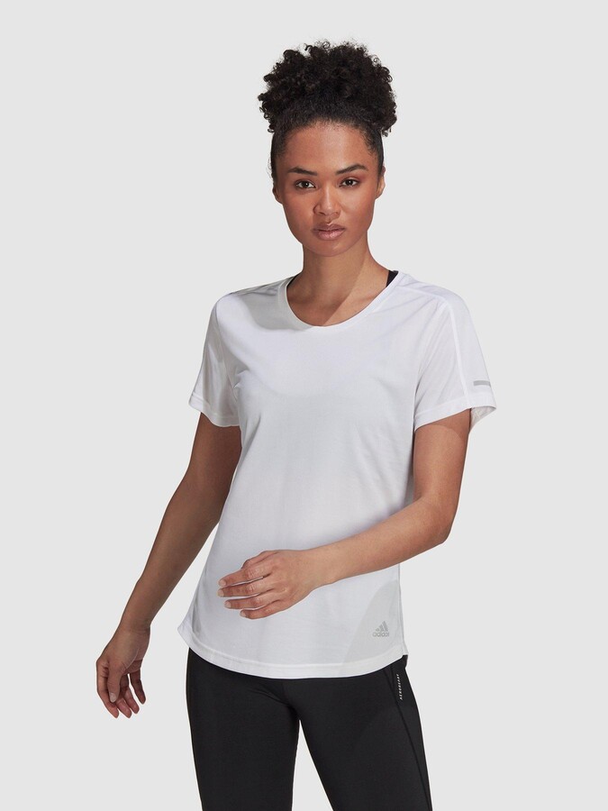 adidas Response Running Womens T-Shirt - White - ShopStyle Activewear Tops