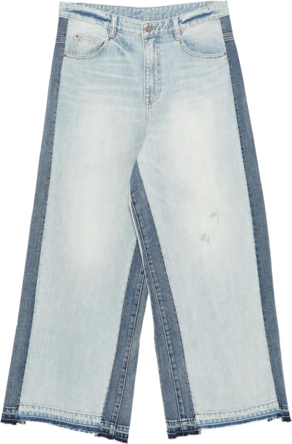 JNBY Colour-Block Wide-Leg Jeans