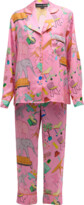 Thumbnail for your product : Karen Mabon Elephant in the Room Satin Long Sleeve Pajama Set