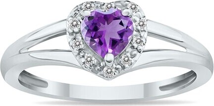 Gem Spark 14K 0.51 Ct. Tw. Diamond & Amethyst Ring