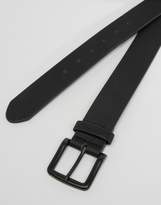 Thumbnail for your product : ASOS Design Faux Leather Wide Belt With Black Coated Buckle