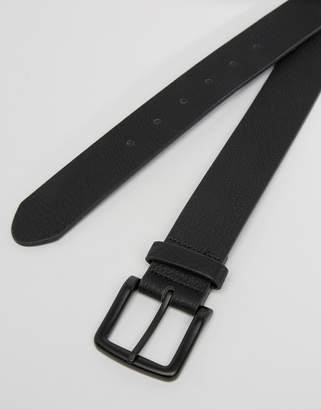 ASOS Design Faux Leather Wide Belt With Black Coated Buckle