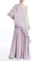 Thumbnail for your product : Badgley Mischka Feather Popover Gown