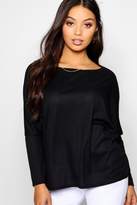 Thumbnail for your product : boohoo Petite Oversized Rib Knit Sweater