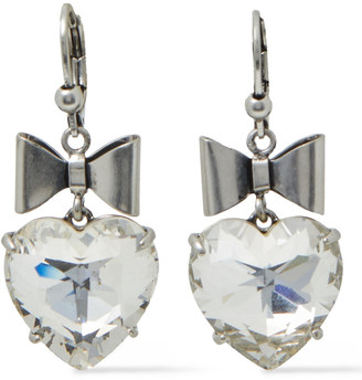 Tory Burch Silver-tone Crystal Earrings