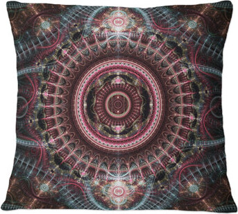 Futuristic Steampunk Time Machine Portal I - Modern Printed Throw Pillow