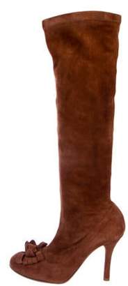 Etro Suede Knee-High Boots Brown Suede Knee-High Boots