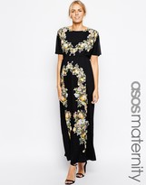 Thumbnail for your product : ASOS Maternity Maxi Dress With Floral Placement Print