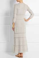 Thumbnail for your product : Alberta Ferretti Crochet-knit wool maxi dress