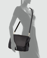 Thumbnail for your product : Elizabeth and James Lizard-Embossed Leather Messenger Bag, Black
