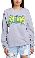 Thumbnail for your product : DC Comics Women's Official Batman Retro Logo Crackle Crew Neck Long Sleeve Sweatshirt,(Manufacturer Size:Small)