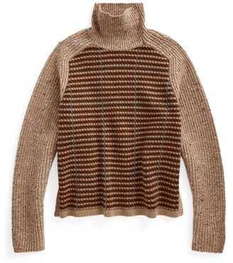 brown houndstooth sweater