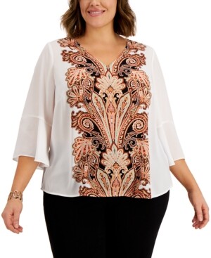 jm collection tops plus size