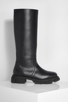 Thumbnail for your product : boohoo Pull Chunky Knee High Boot