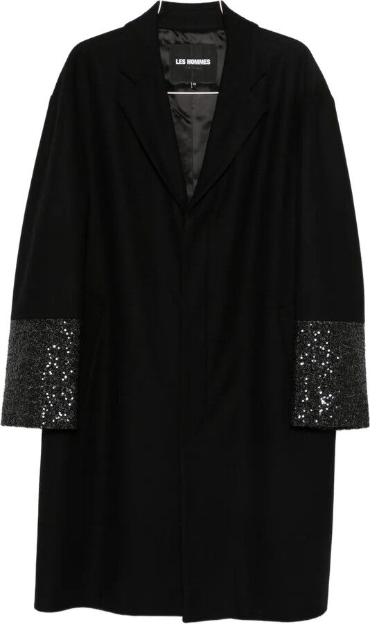 Les Hommes Sequin-Embellished Coat