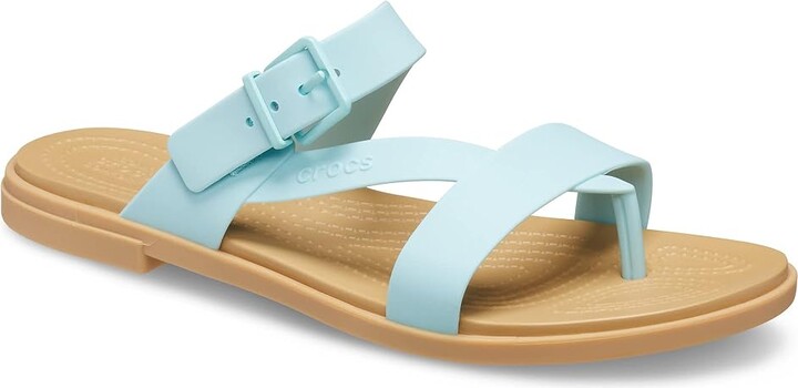 Crocs Tulum Toe Post Sandal (Pure Water/Tan) Women's Sandals - ShopStyle