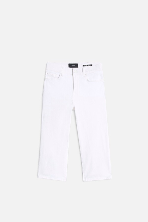 7 For All Mankind Slim Illusion Capri in Salt