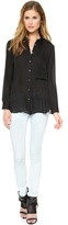 Thumbnail for your product : Haute Hippie Open Back Button Down