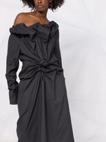 Thumbnail for your product : Y/Project Wire Asymmetric-Draped Dress
