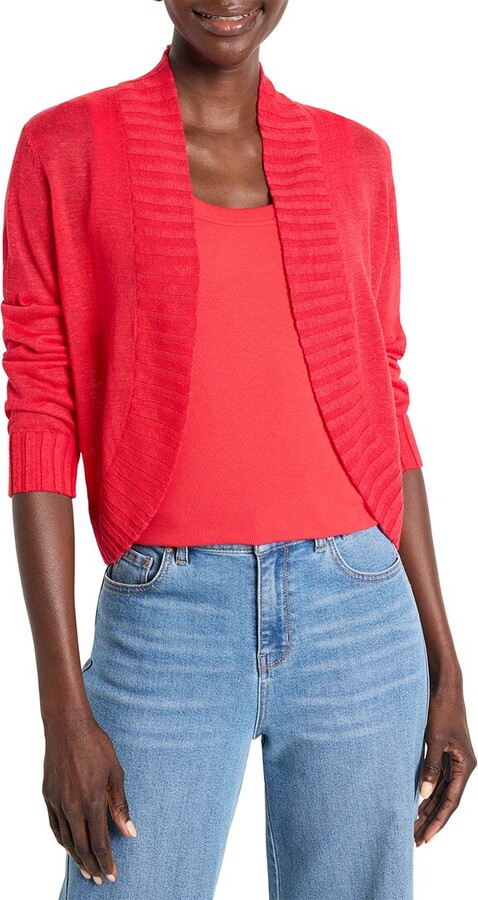 NIC+ZOE Linen-Blend Bolero Cardigan
