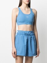 Thumbnail for your product : adidas by Stella McCartney Perforated Logo-Print Sports Bra