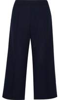 Thumbnail for your product : Mother of Pearl Leanna Satin-Trimmed Wool-Cady Wide-Leg Pants