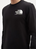 Thumbnail for your product : The North Face Coordinates-print Cotton Long-sleeved T-shirt - Black