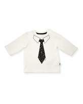 Thumbnail for your product : Karl Lagerfeld Paris Long-Sleeve Tie Jersey Tee, Off White, Size 3-18 Months