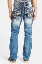 Thumbnail for your product : Rock Revival 'Earl' Straight Leg Jeans (Medium Blue)