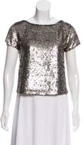 Thumbnail for your product : Alice + Olivia Sequin Short Sleeve Top