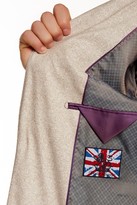 Thumbnail for your product : English Laundry Tan Sharkskin Two Button Notch Lapel Silk Blazer