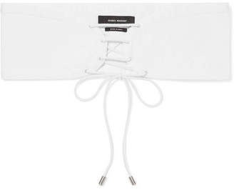 Isabel Marant Zeonor Lace-up Quilted Cotton Waist Belt
