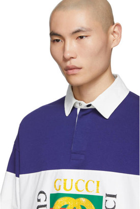 Gucci Blue Vintage Rugby Polo